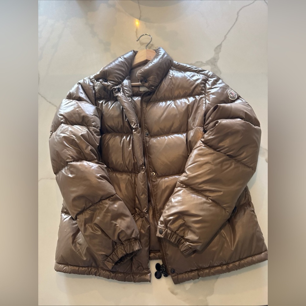 Moncler Women down jacket size 0 mocha color authentic